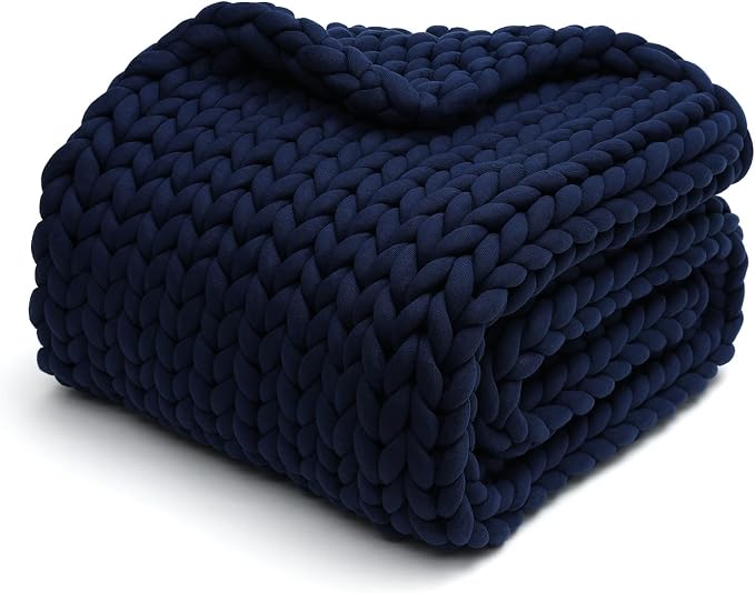 YnM Weighted Blanket, Handmade Chunky Knitted Design, Soft and Cozy, by YNM