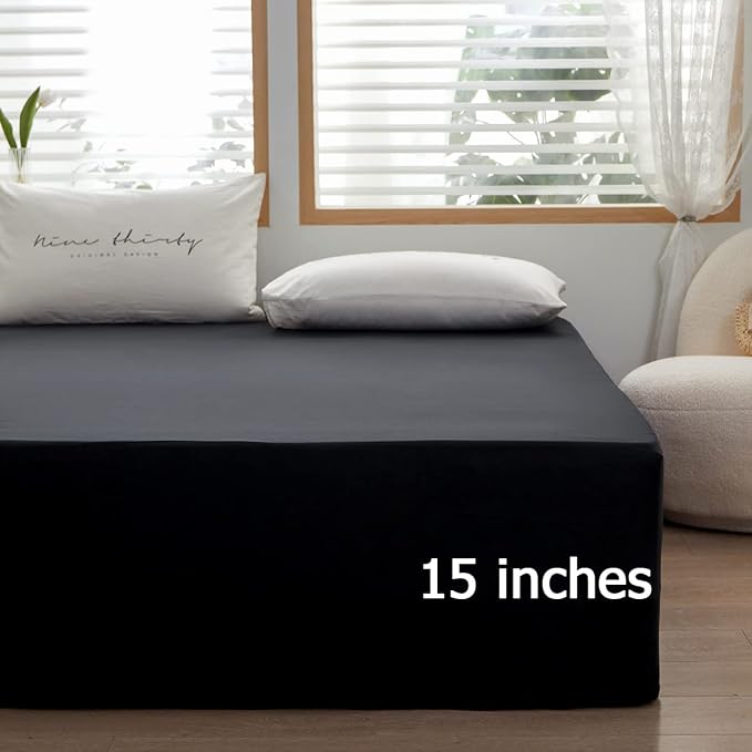Bedding Queen Size Fitted Sheet Only- Bottom Matress Fitted Sheet-Fits 15inches - Image 7