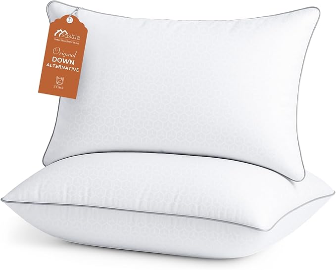 Sasttie Standard Pillows Set of 2, Full Size Bed Pillows by SASTTIE