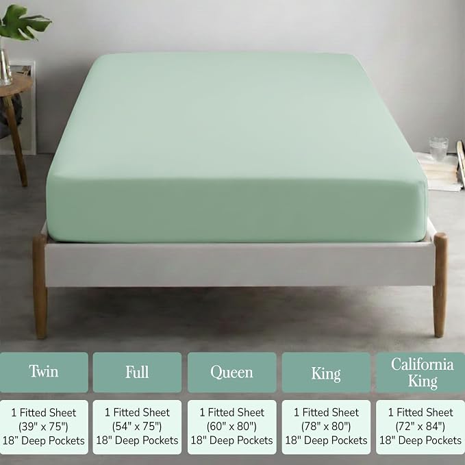 Feather & Stitch Fitted Bottom Sheet Only Queen Size 500 TC-1 Piece 100% Cotton - Image 6