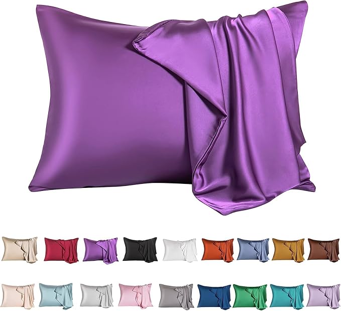 Mulberry Silk Pillowcase for Hair and Skin, Queen Size Cooling Silk Pillow Case by SIYUAN