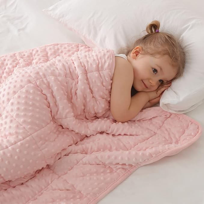 Huloo Sleep Kids Weighted Blanket Twin 7lbs Breathable Soft Minky Weighted by HulooSleep