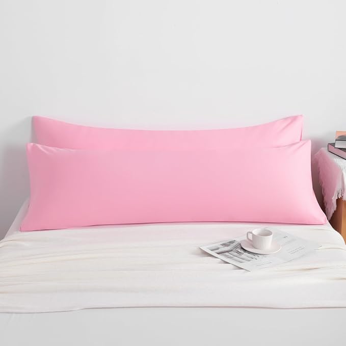 NTBAY Body Pillow Cases Set of 2, 2 Pack Brushed Microfiber 20x54 Pillow Cases - Image 3
