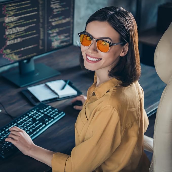 Okany Blue Light Blocking Glasses Gaming Computer Glasses Powerful Professional - Image 4
