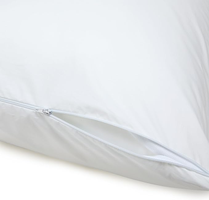Amazon Basics Down Alternative Bed Pillows and Pillow Protector Case 2-Piece Set - Image 4