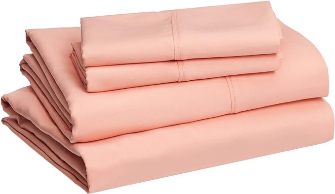 Amazon Basics Breathable, Wrinkle Free Lightweight Microfiber 4-Piece Bed Sheet - Image 2