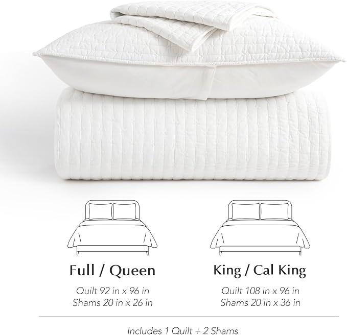 EVERGRACEHOME Cross Stitch Pre-Washed Cotton Quilt Bedding Set Queen Size - Image 7