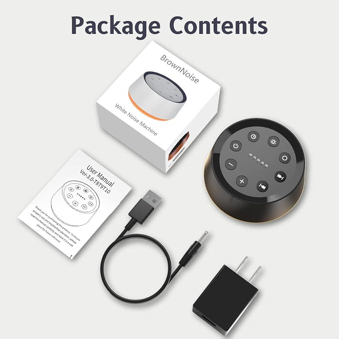 Brown Noise Sound Machine with 30 Soothing Sounds 12 Colors Night Light White - Image 7