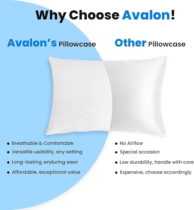 Avalon Bedding Pillow Cases Standard Size White Pillow Cases Set of 12 Cotton - Image 5