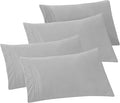 Elegant Comfort 4-PACK Solid Pillowcases 1500 Premium Hotel Quality Microfiber by ELEGANTCOMFORT