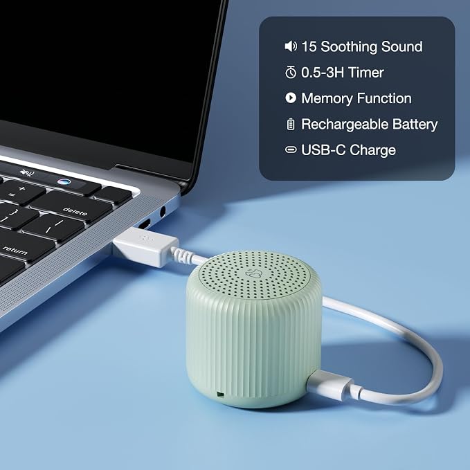 White Noise Machine Baby Portable Sound Machine, LEICEX Travel Sound Machine - Image 6