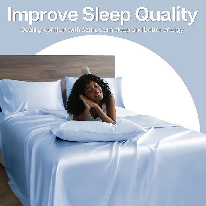 MR&HM Satin Pillowcase for Hair and Skin, Silk Satin Pillowcase 2 Pack - Image 5