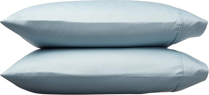 Amazon Basics 400 Thread Count Cotton Pillow Case, Smoke Blue - Image 3