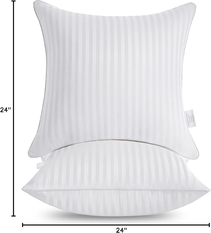 Oubonun 24 x 24 Throw Pillow Inserts, Firm and Fluffy Decorative Square Pillows - Image 8