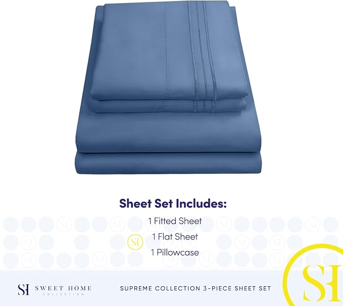 Twin XL Sheets - Breathable Luxury Sheets - 1800 Supreme Collection Extra Soft - Image 4