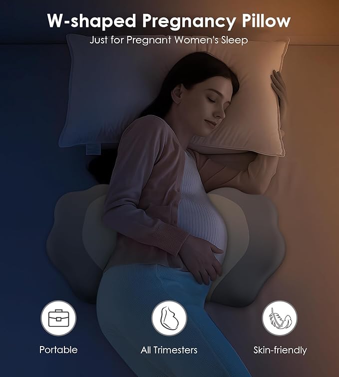 Memory Foam Pregnancy Pillows for Sleeping, Side Sleeper Maternity Pillow - Image 3