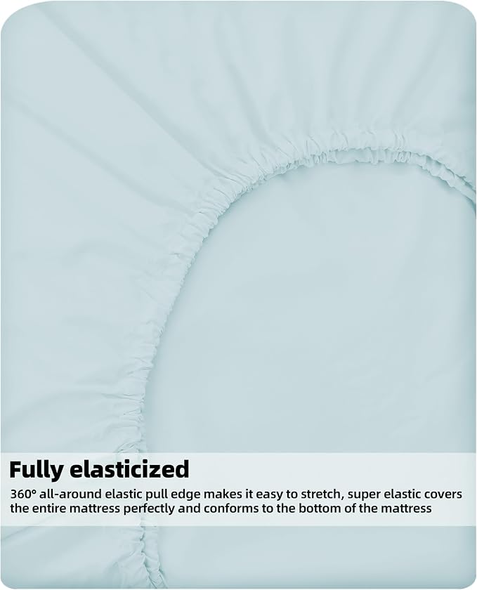 HBHLFZ Twin XL Fitted Sheet Only, Soft Breathable Bottom Sheet - Image 5