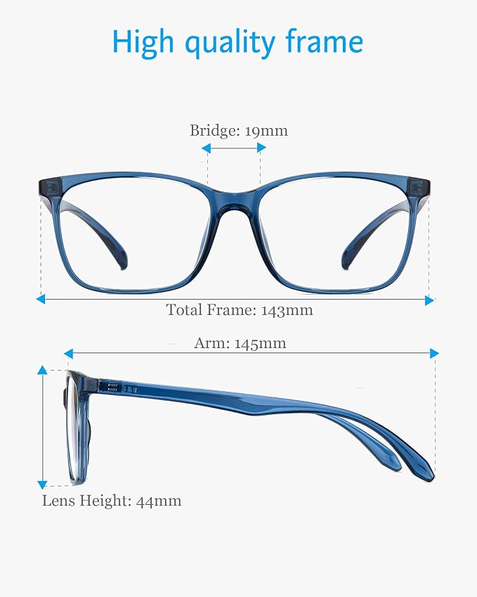 ANRRI Blue Light Blocking Glasses, Anti Eyestrain Lens Lightweight Frame - Image 5