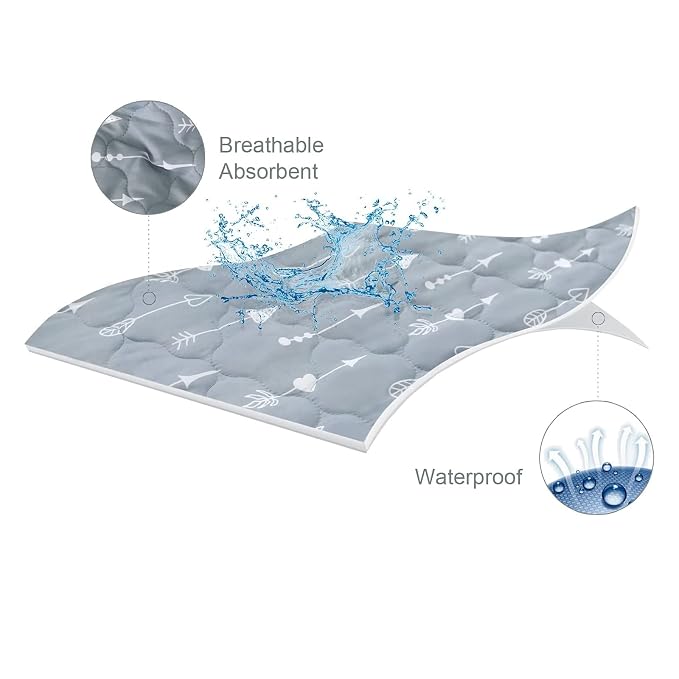 Pack and Play Mattress Protector Sheets Fitted Waterproof Pack and Play - Image 2