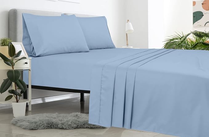 Royale Linens 2 Pack Bulk Flat Sheet Set - Image 8