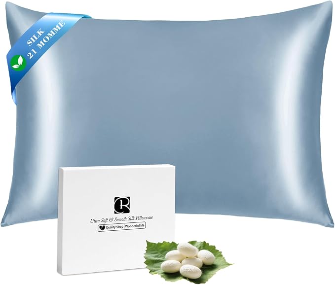Ravmix Silk Pillow Cases with Zipper, 21momme Mulberry Silk Pillowcase by Ravmix
