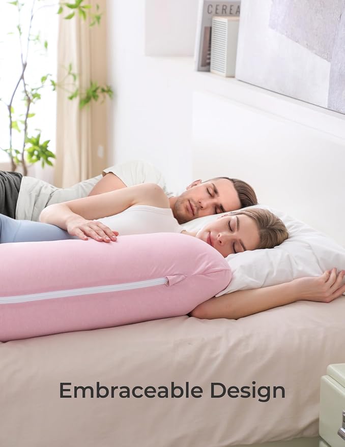 Momcozy Body Pillow for Pregnancy, J Shaped Pregnancy Pillows for Side Sleeping - Image 9
