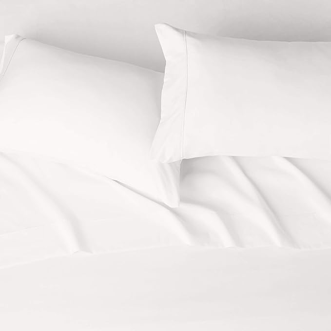 Amazon Basics Lightweight Super Soft Microfiber 4 Piece Sheet Set, Wrinkle - Image 3