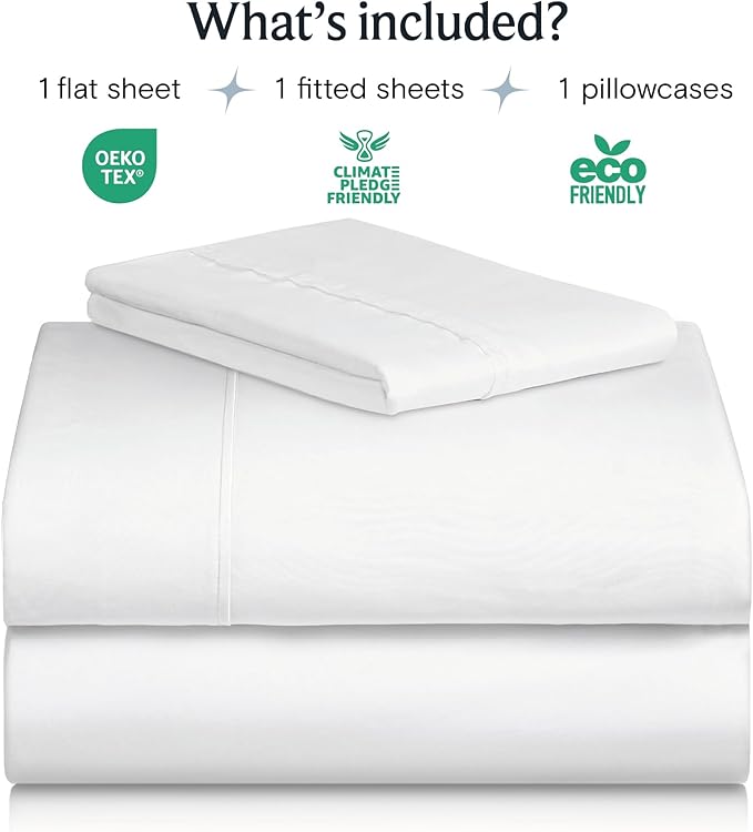 LuxClub 3 PC Twin Sheet Set, Deep Pockets Wrinkle Free Cooling Bed Sheets Hotel - Image 2