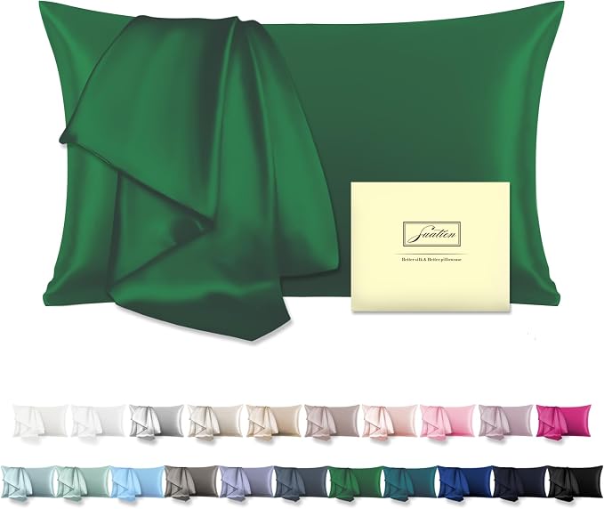 Mulberry Silk Pillowcase for Hair and Skin Pillow Case by Suatien