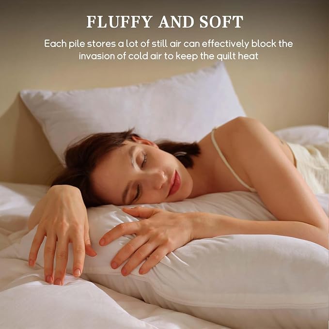 BHZ Goose Down Feather Pillows Queen Size Set of 4, Luxury Hotel Alternative - Image 7