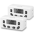 Fosmon 24 Hour Programmable Digital Timer Outlet, ON/Off Program, LCD Display by Fosmon