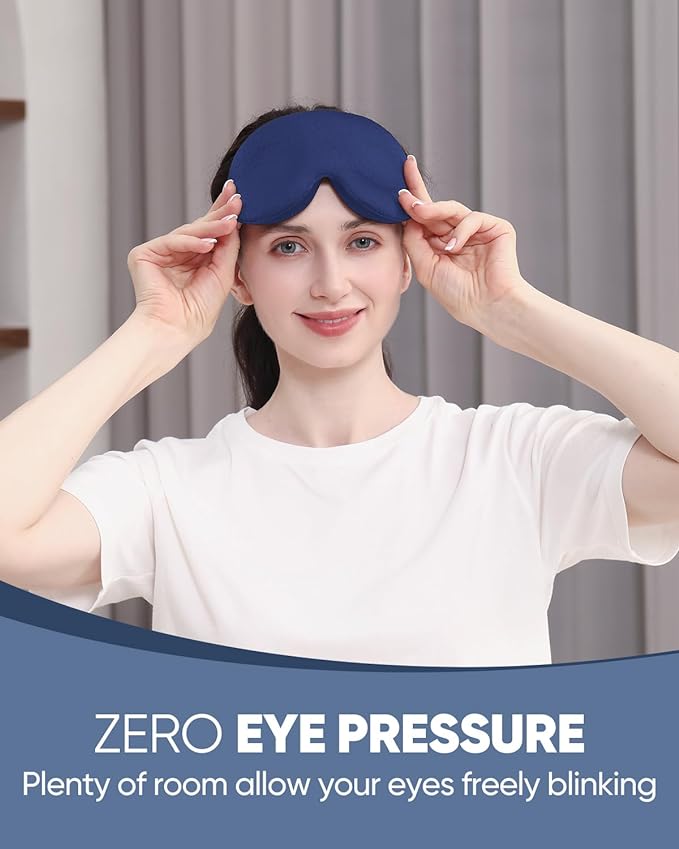 MZOO Luxury Sleep Eye Mask for Side Sleeper Men Women, Zero Eye Pressure 3D - Image 2