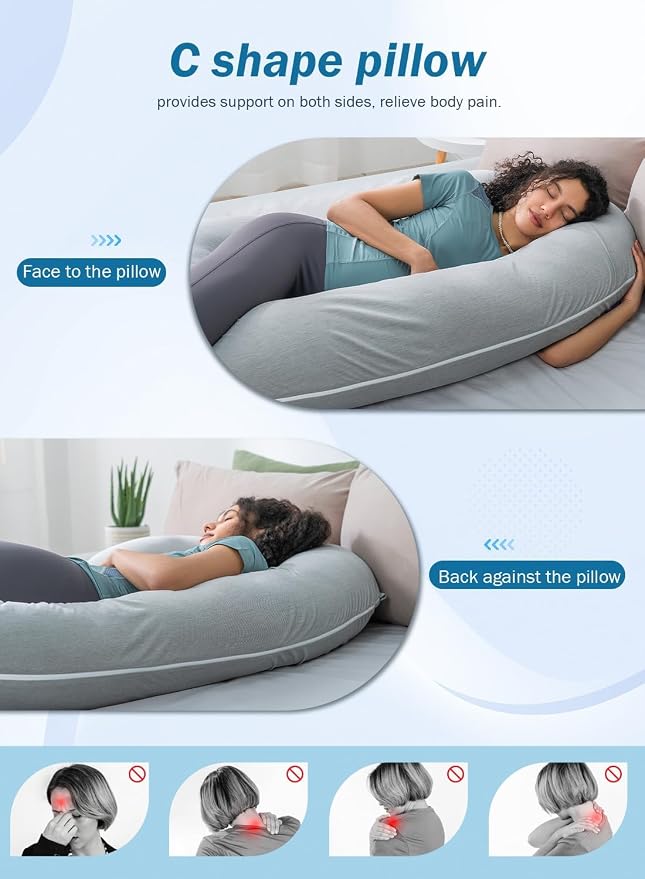 INSEN Cooling Pregnancy Pillow, Maternity Pillow - Image 4