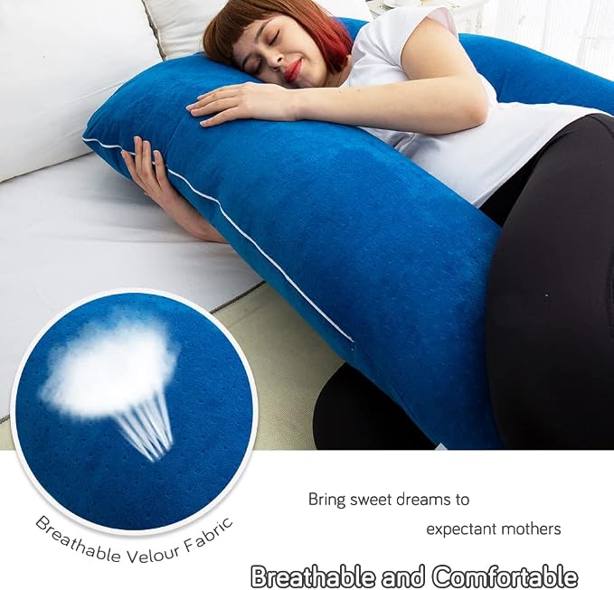 60 Inch Pregnancy Pillows for Sleeping, Extra Large U Shaped Body Pillow - Image 4