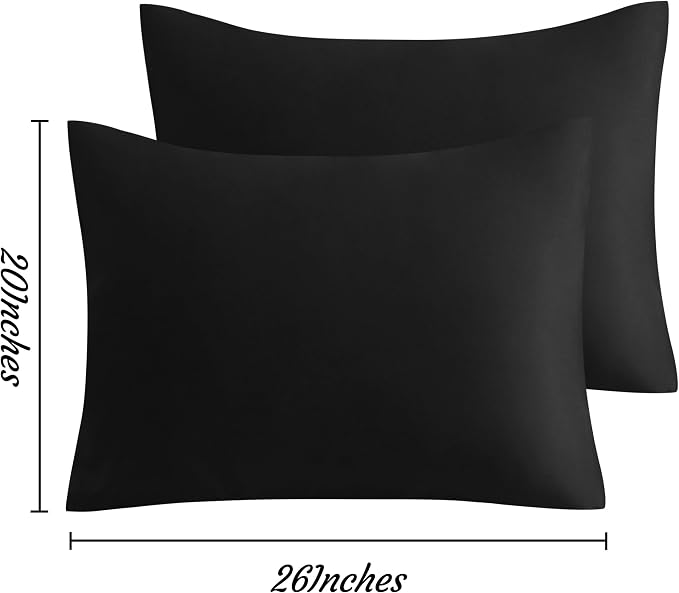 NTBAY Standard Pillow Cases Set of 2, 2 Pack Brushed Microfiber 20x26 Pillow - Image 3