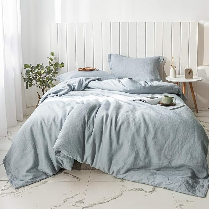 Simple&Opulence 100% Linen Duvet Cover Set 3pcs Basic Style Natural French by SimpleOpulence