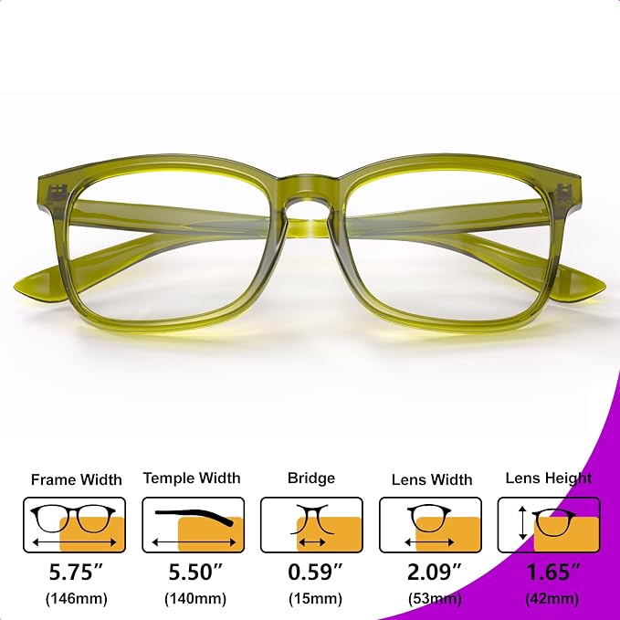 VISOONE Blue Light Blocking Glasses Square - Image 5
