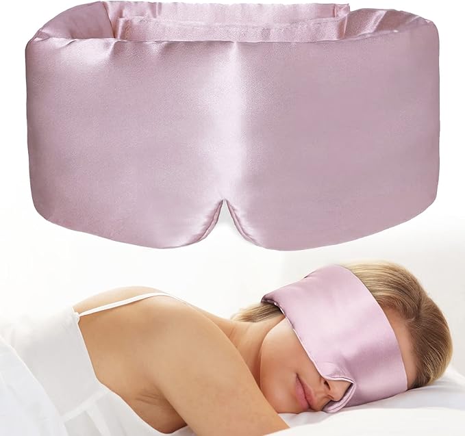 100% Natural Silk Eye Mask for Women Men, Soft Pressureless Cooling Blackout - Image 8