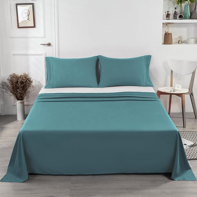 Lirex Queen Size Flat Sheet Only，Ultra Soft & Breathable Brushed 1800 - Image 5