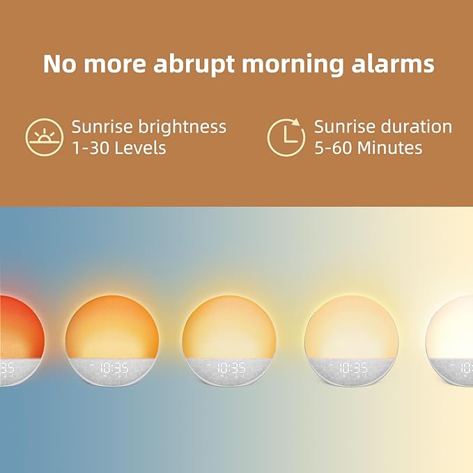 Sunrise Alarm Clock White Noise Machine: Natural Wake Up Light - Image 2
