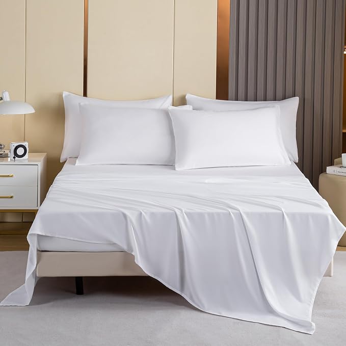 Lavisun Flat Sheets 2 Pack, Hotel Quality Flat Bed Sheets, Brushed Microfiber - Image 2