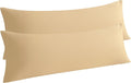 NTBAY 2 Pack Body Pillowcase, 20x54 inches, Light Taupe, Fade Resistant by NTBAY