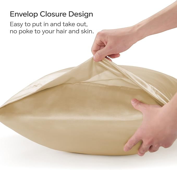 BEDELITE Satin Body Pillow Cover, Super Soft and Cooling Body Pillow Pillowcase - Image 4