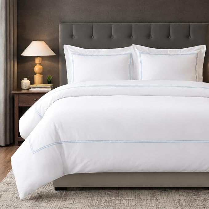Dreamology White Duvet Cover Luxury Hotel Quality Bedding Set 100% Cotton by DREAMOLOGY