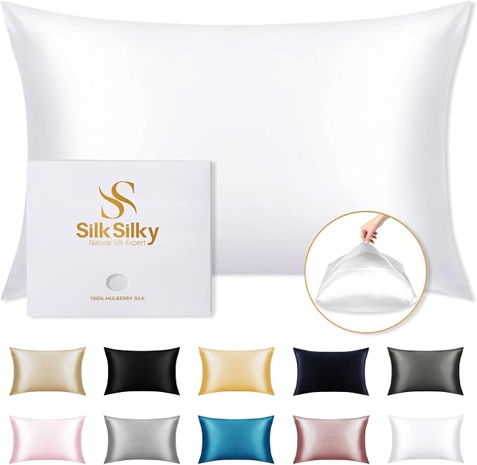 SilkSilky 100% Mulberry Silk Pillowcase by SilkSilky