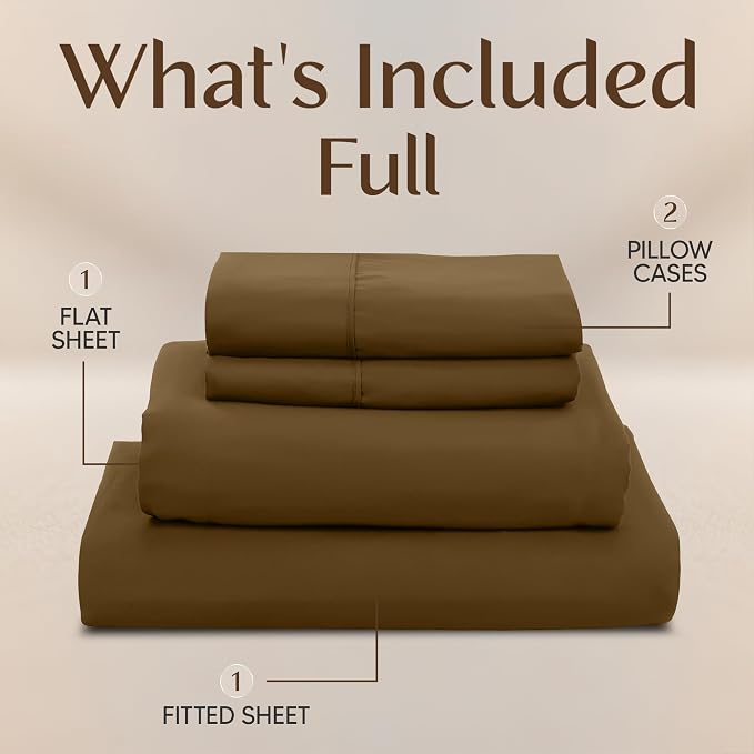 Utopia Bedding Full Size Sheet Set – 4 Piece Bed Sheets, Soft and Breathable - Image 3