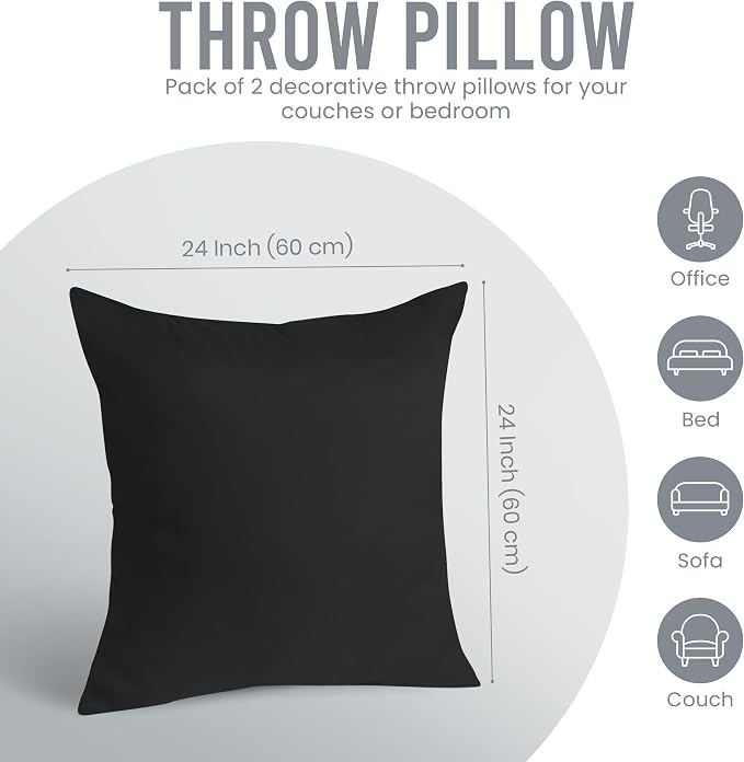 Utopia Bedding 24x24 Pillow Inserts, Sofa & Couch – Soft, Supportive & Fluffy - Image 5
