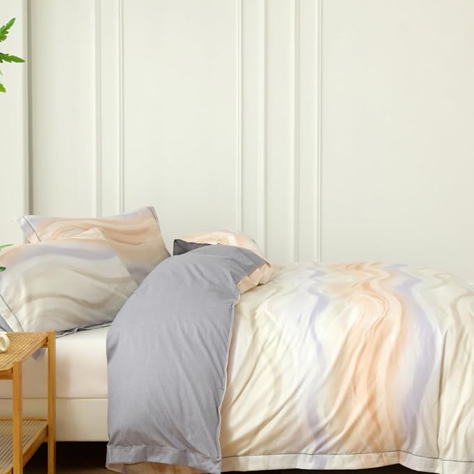 OAITE Duvet Cover Set King Size Floral Pattern Ultra Soft 100% Cotton Duvet - Image 3