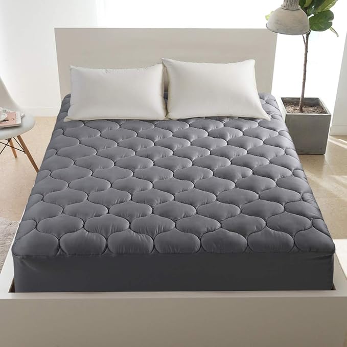 LEISURE TOWN Cotton Twin Mattress Pad Fitted Quilted Mattress Cover Pillow Top - Image 6