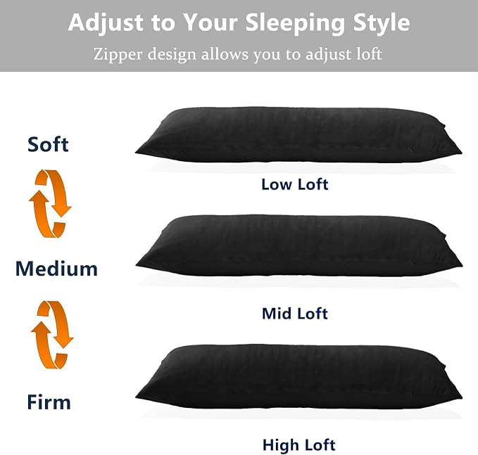 1 MIDDLE ONE Body Pillow, Memory Foam Body Pillows - Image 5